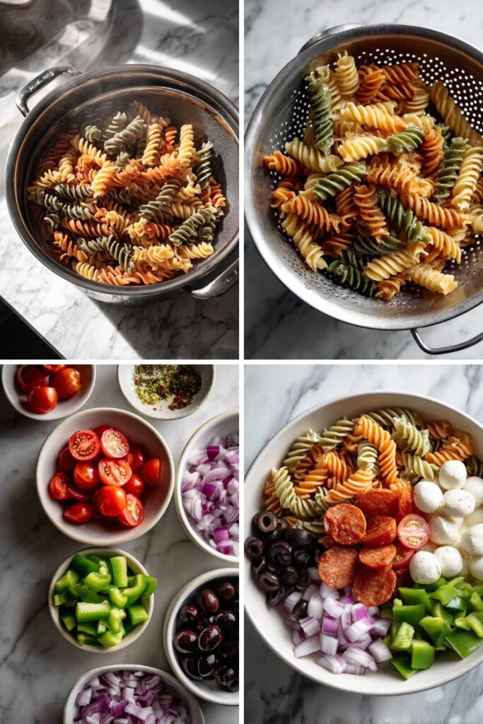 Copycat Kraft Zesty Italian Pasta Salad With Pepperoni