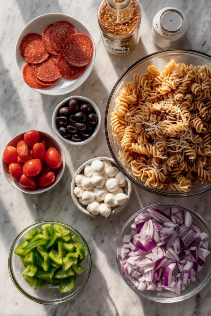 Copycat Kraft Zesty Italian Pasta Salad With Pepperoni