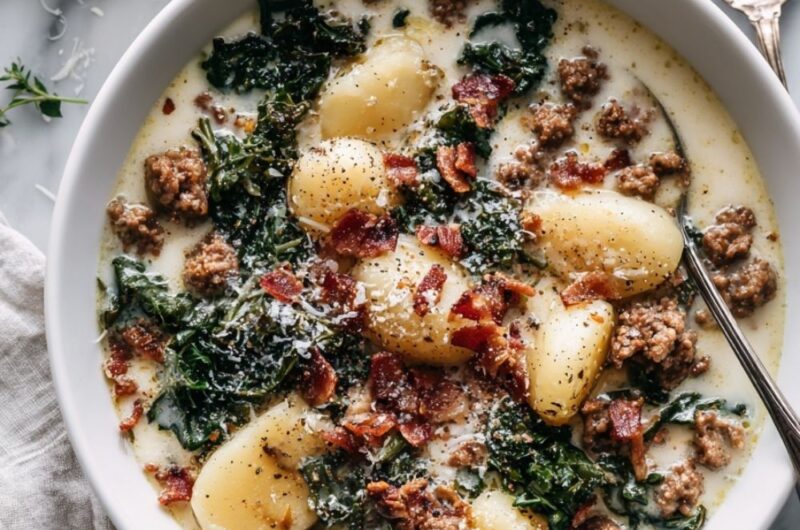 Creamy Italian Sausage Potato Kale Zuppa Soup