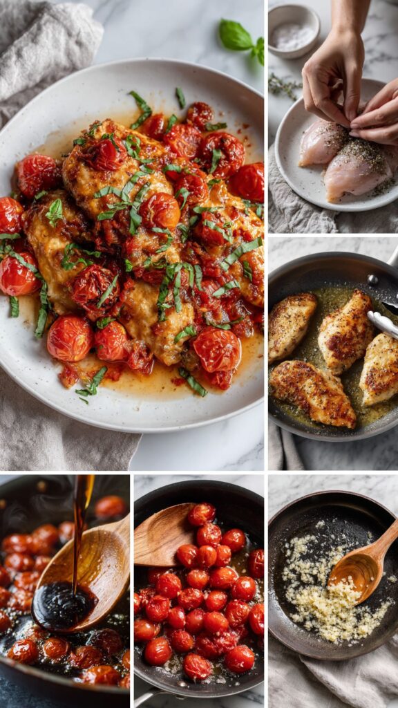 Healthy Italian Chicken with Blistered Tomatoes