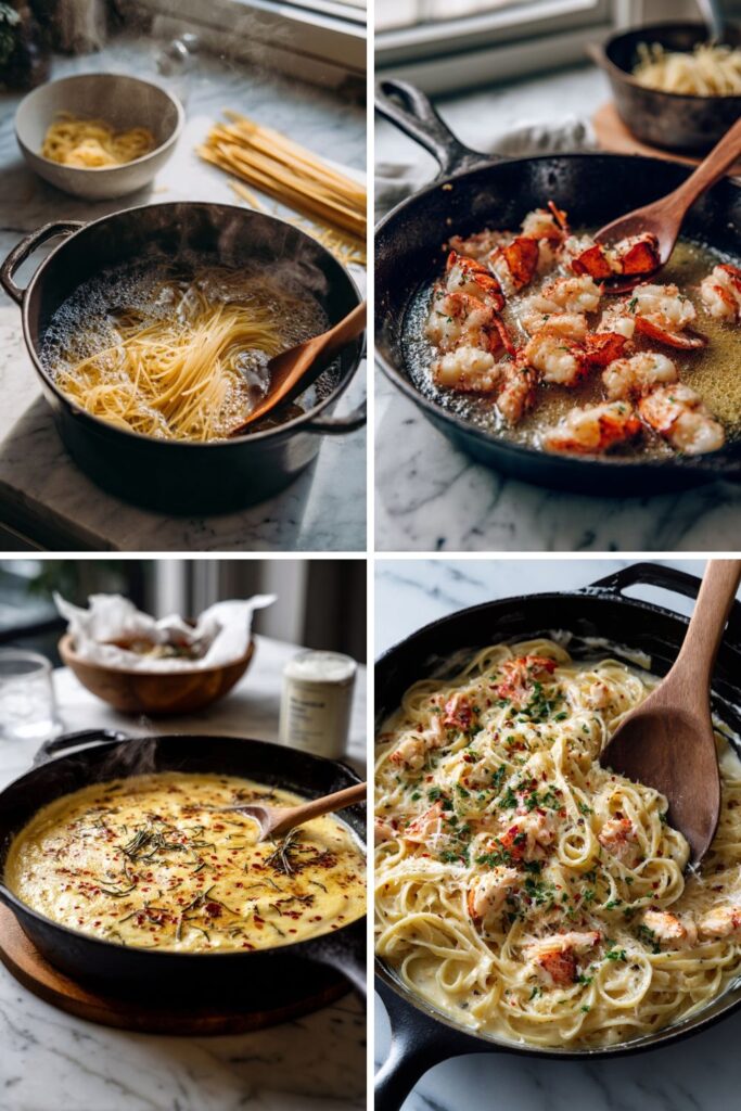 Italian Lobster Pasta With Cream Sauce