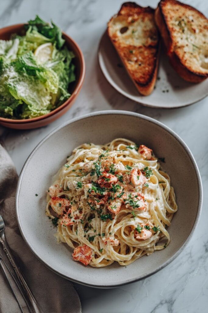 Italian Lobster Pasta With Cream Sauce