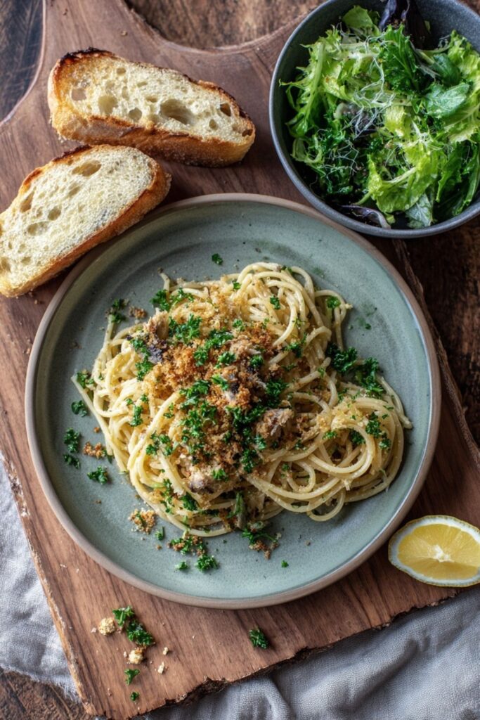 Italian Sardine Pasta With Breadcrumbs 