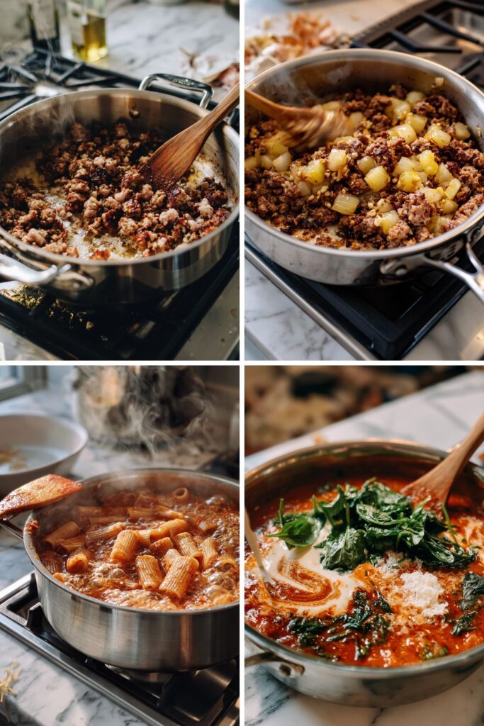 Italian Sausage Rigatoni Soup
