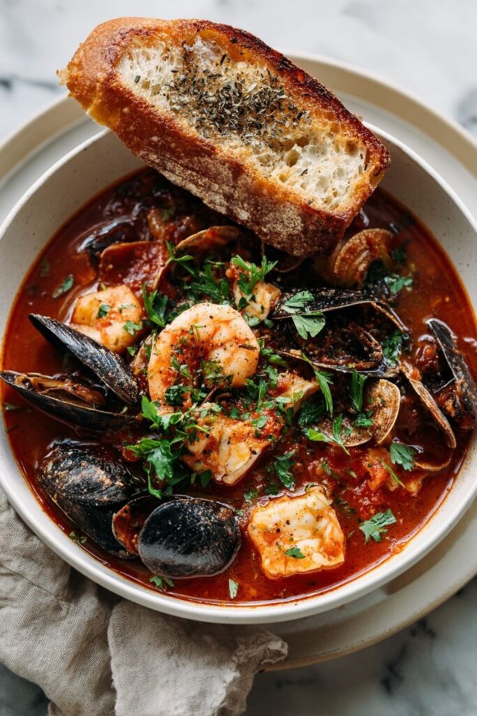 Italian Seafood Fish Stew Cioppino
