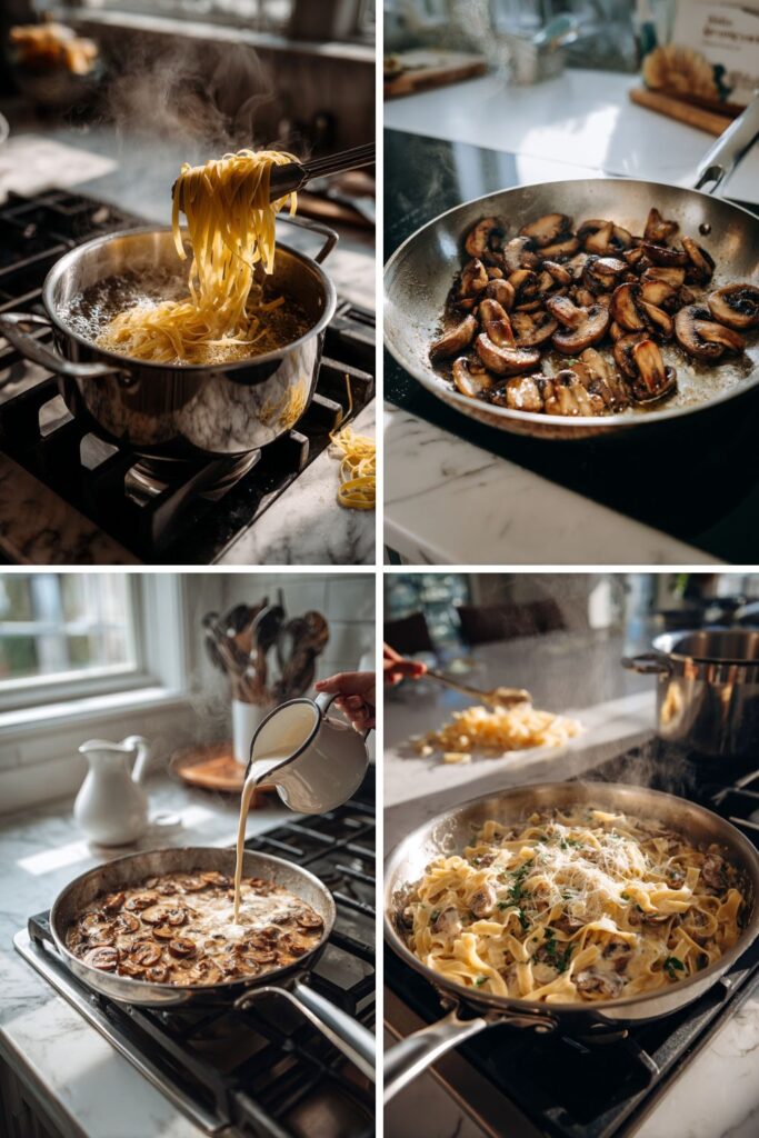 Italian Truffle Mushroom Pasta With Parmesan