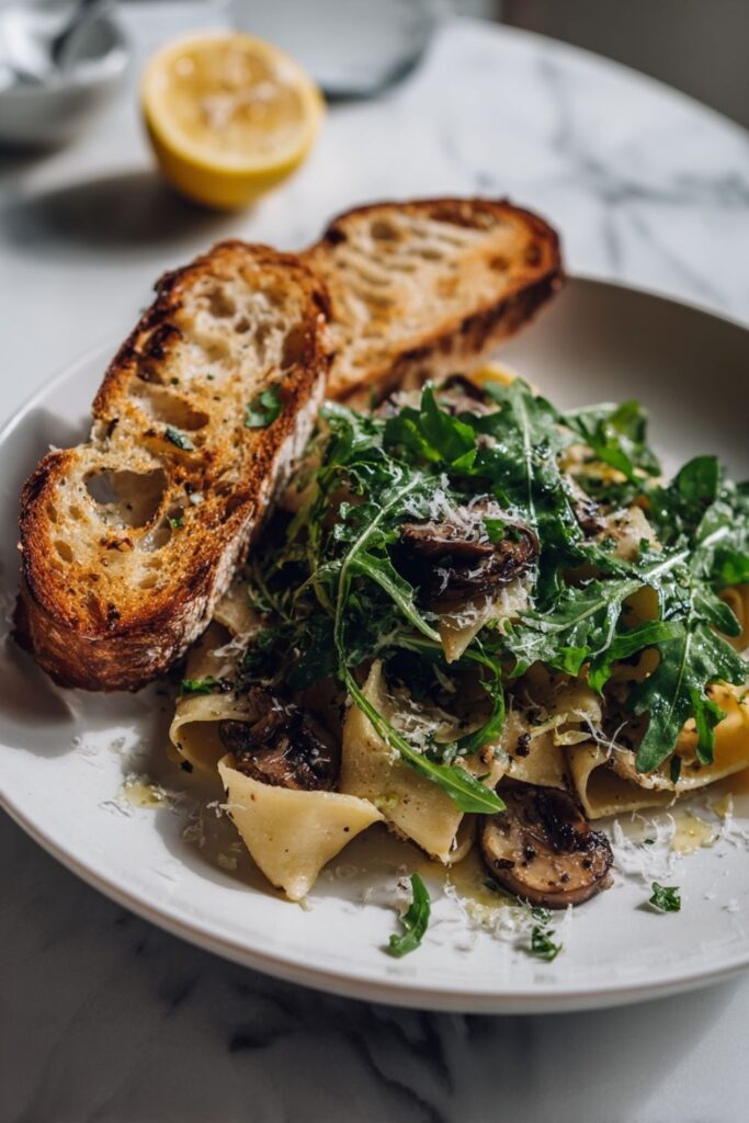 Italian Truffle Mushroom Pasta With Parmesan
