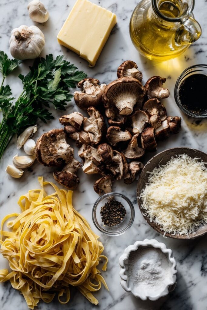 Italian Truffle Mushroom Pasta With Parmesan