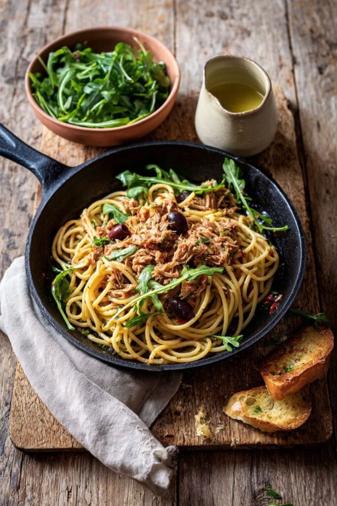 Italian Tuna Pasta With Olives And Capers
