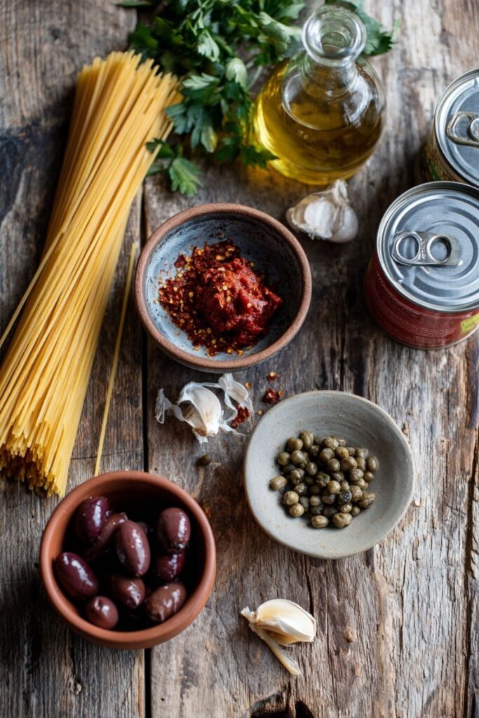 Italian Tuna Pasta With Olives And Capers
