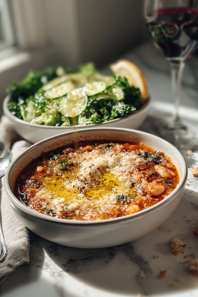 Rustic Italian Tomato Bread Ribollita Soup