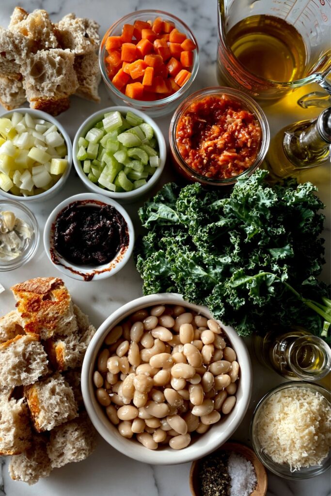 Rustic Italian Tomato Bread Ribollita Soup