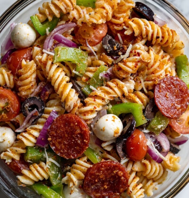 Copycat Kraft Zesty Italian Pasta Salad With Pepperoni