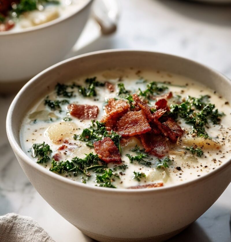 Creamy Italian Sausage Potato Kale Zuppa Soup