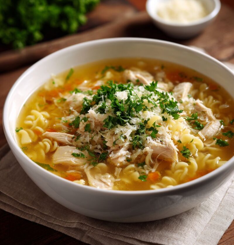 Easy Homemade Italian Chicken Penicillin Pastina Star Soup