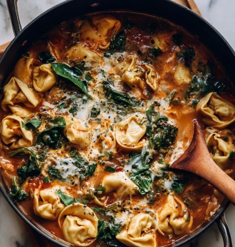 Sweet Italian Sausage Cheese Tortellini Soup Recipe