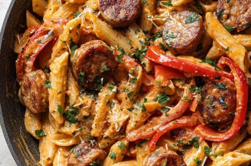 Cajun Italian Sausage Pasta Skillet