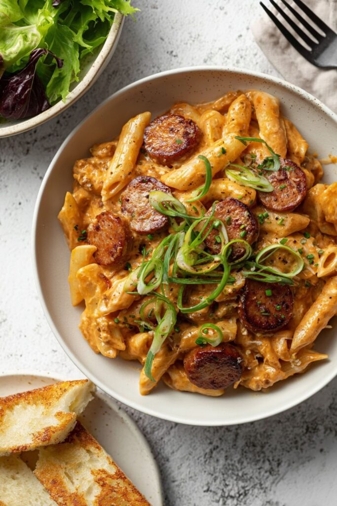 Cajun Italian Sausage Pasta Skillet