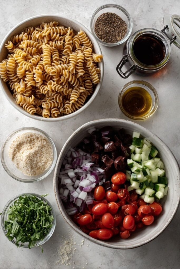 Healthy Gluten Free Vegan Italian Pasta Salad