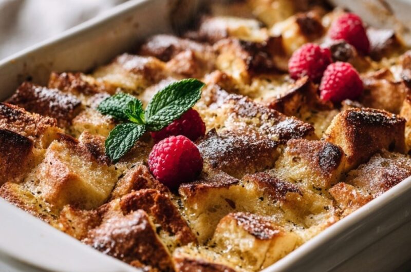 Italian Bread French Toast Casserole