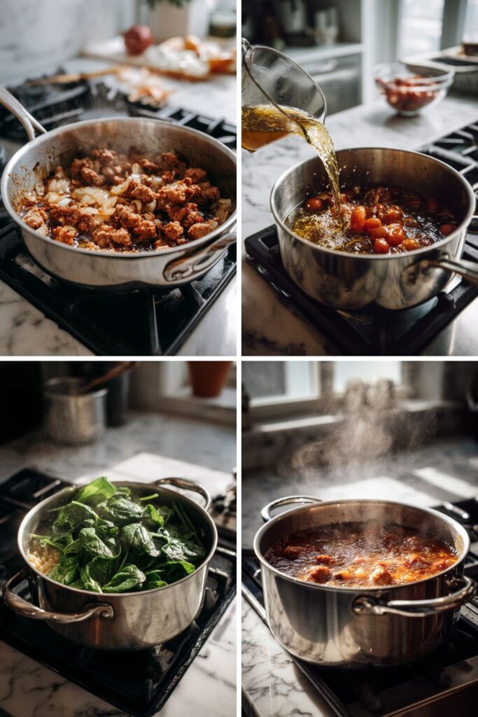 Italian Sausage Macaroni Soup