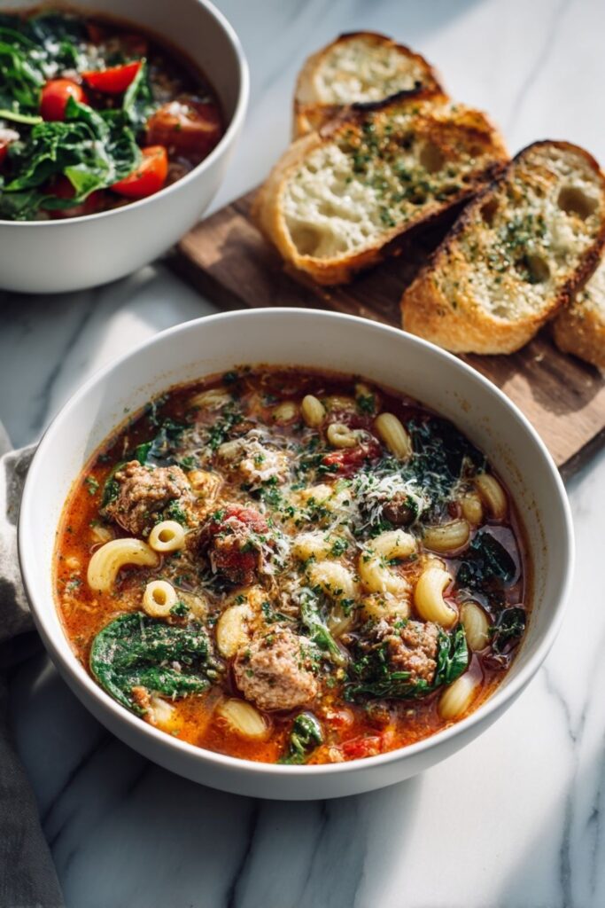 Italian Sausage Macaroni Soup
