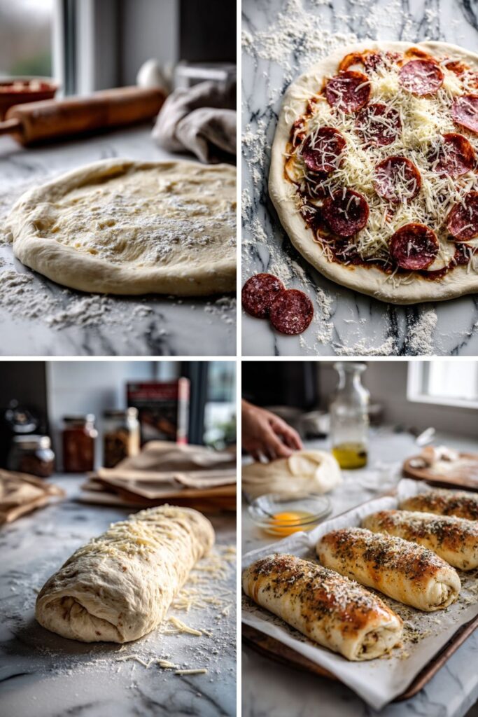 Italian Stromboli Stuffed Bread