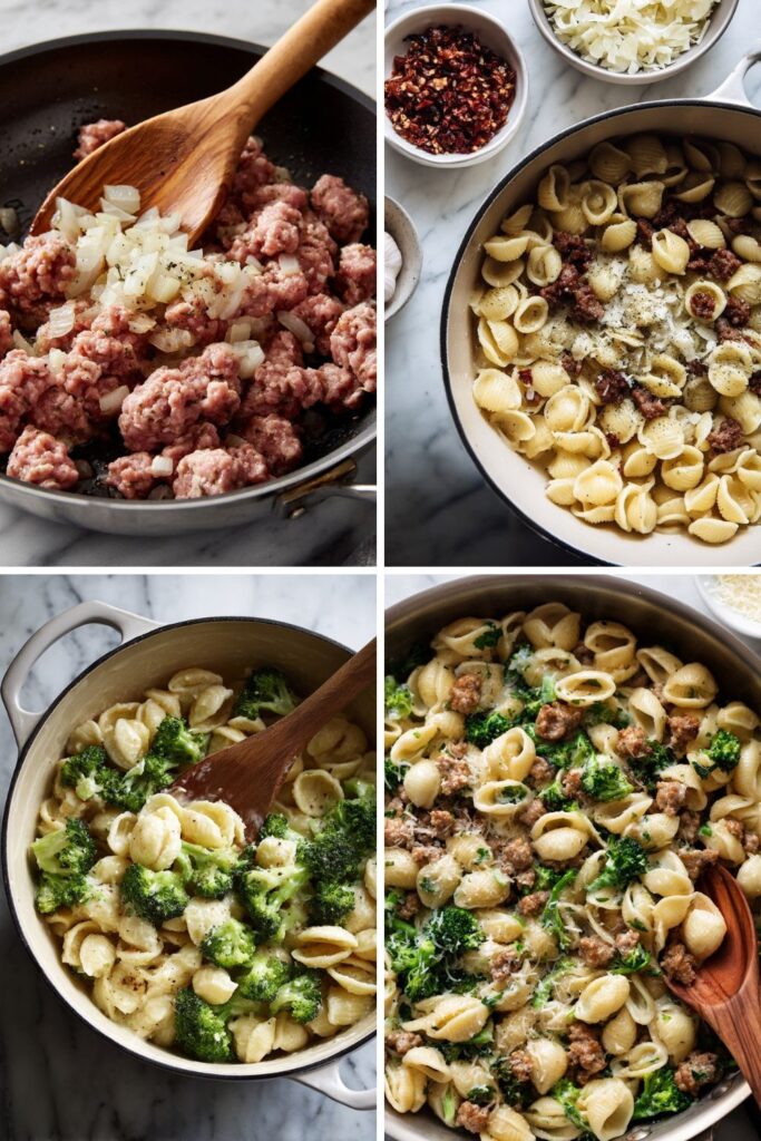 One Pot Italian Sausage And Broccoli Pasta