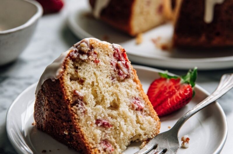 Strawberry Italian Cream Pound Cake