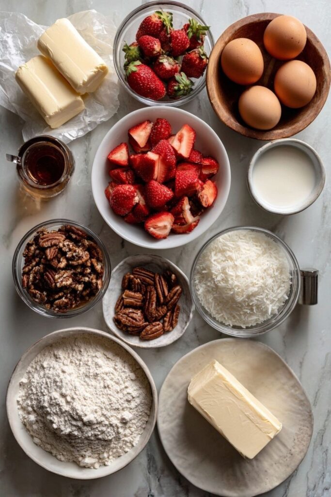 Strawberry Italian Cream Pound Cake
