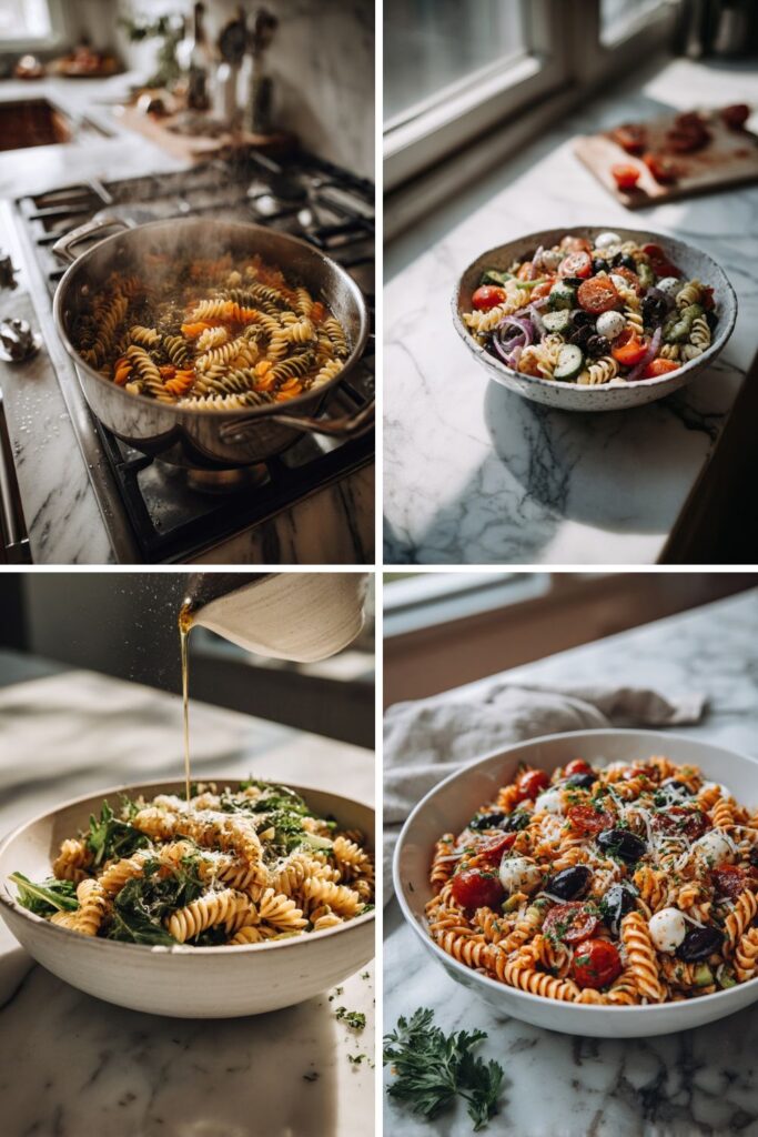 Tri Color Pasta Salad Italian Dressing