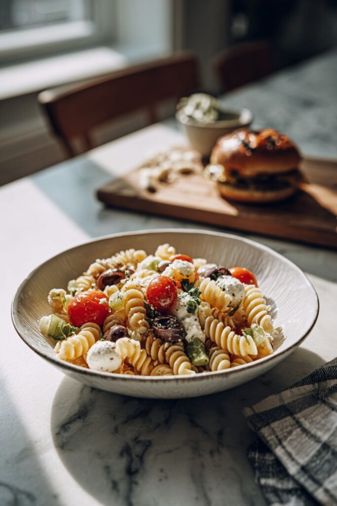 Tri Color Pasta Salad Italian Dressing