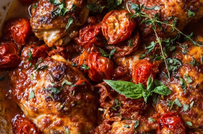 Healthy Italian Chicken with Blistered Tomatoes