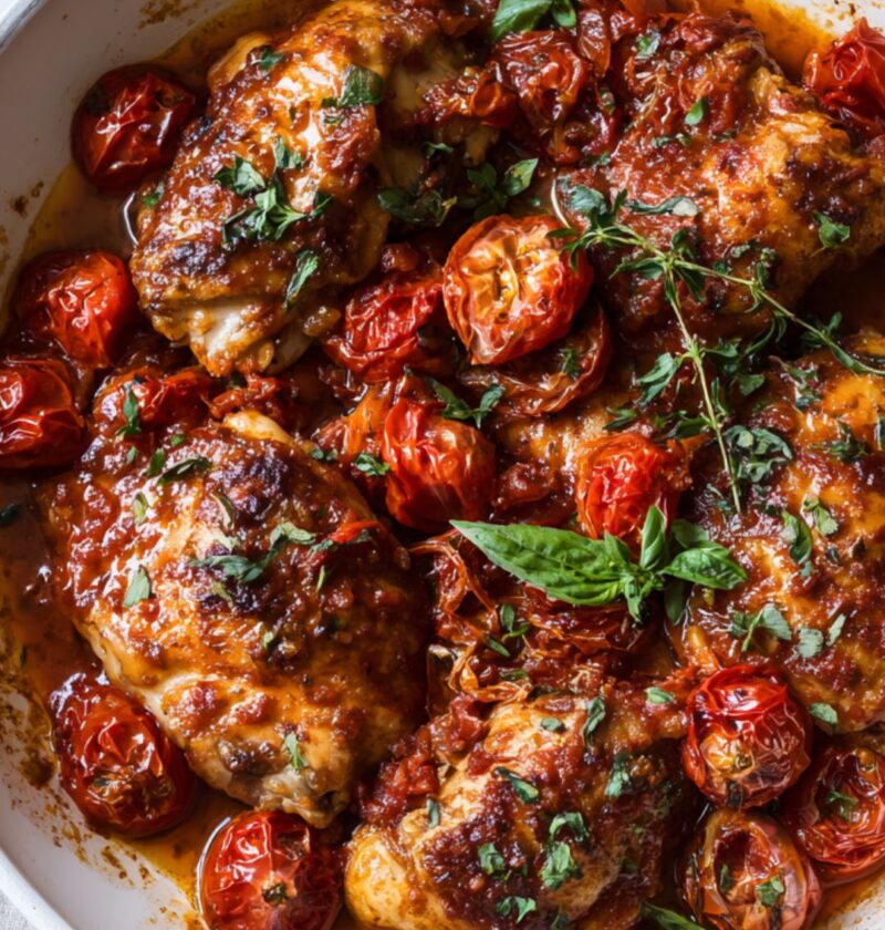 Healthy Italian Chicken with Blistered Tomatoes