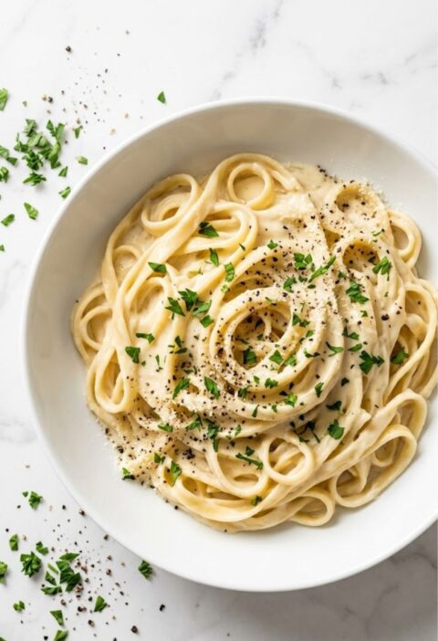 Creamy Italian Four Cheese Alfredo Pasta Sauce