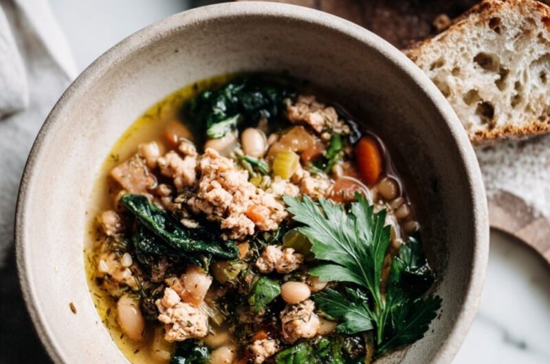 Healthy Italian Ground Turkey Soup