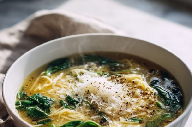Italian Egg Drop Stracciatella Soup