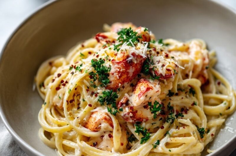 Italian Lobster Pasta With Cream Sauce