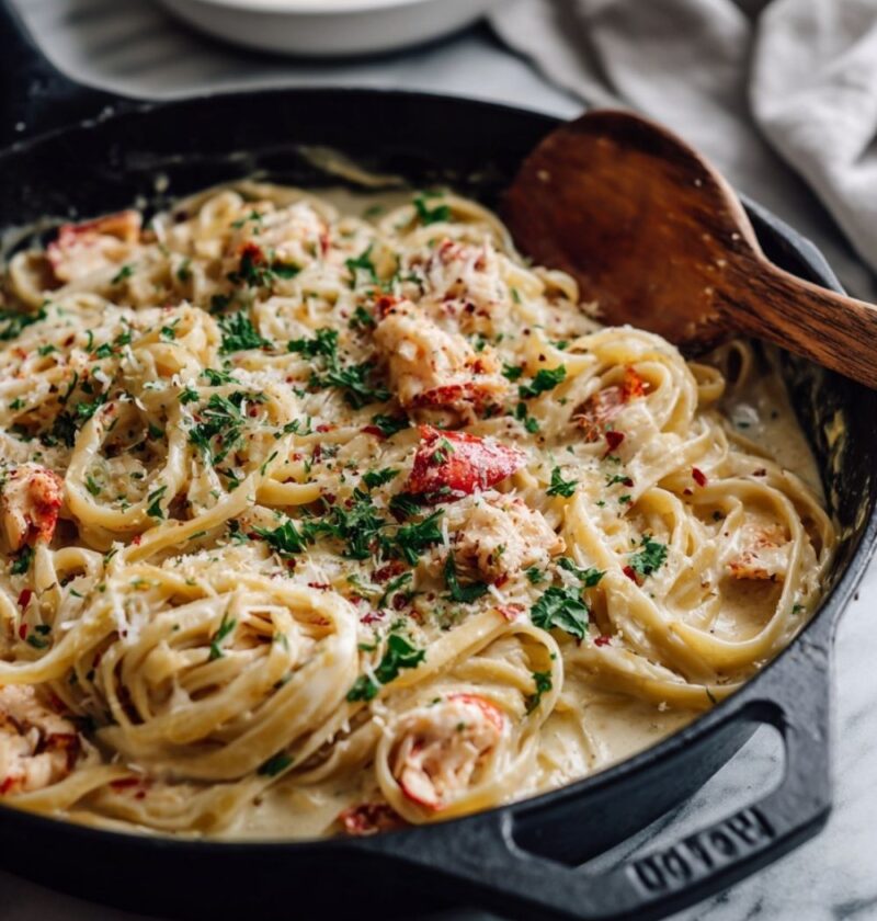 Italian Lobster Pasta With Cream Sauce