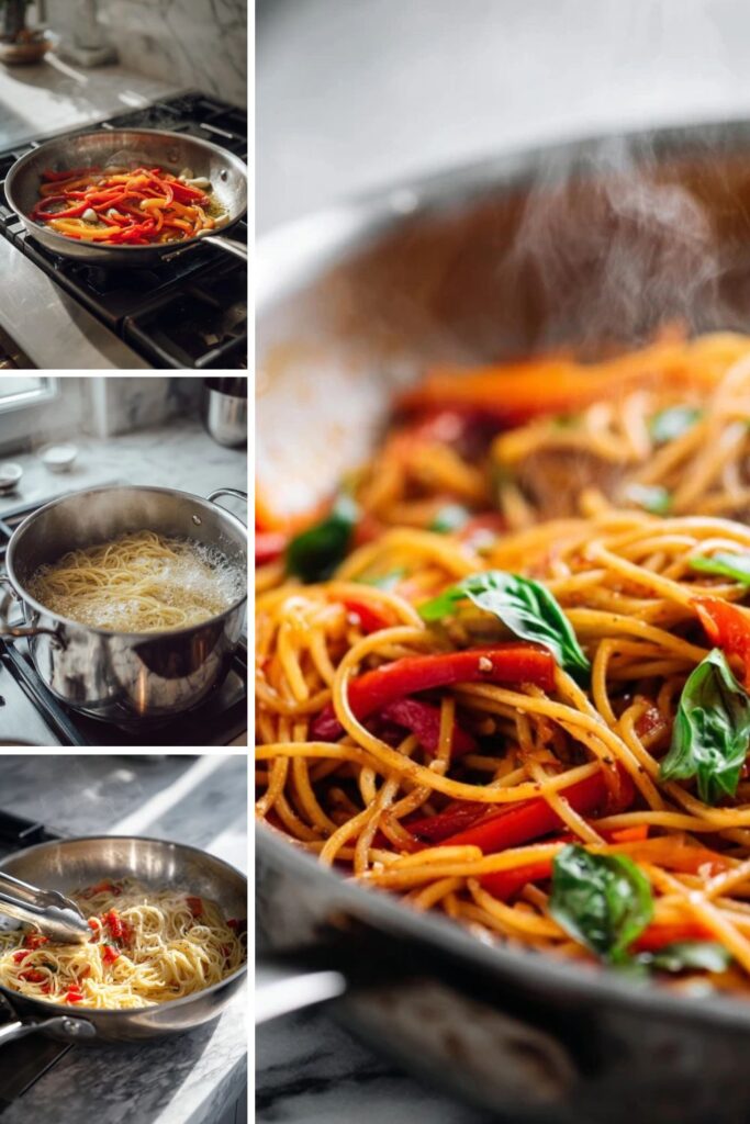 Italian Pasta with Peppers Recipe 