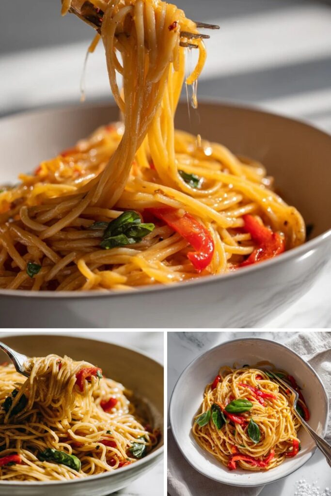 Italian Pasta with Peppers Recipe 