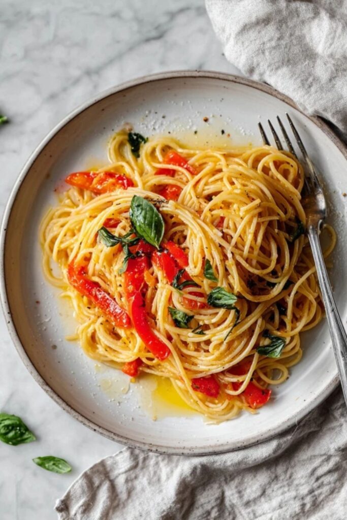 Italian Pasta with Peppers Recipe 
