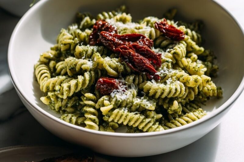 Italian Pesto Pasta With Sun Dried Tomatoes