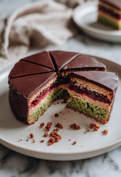Italian Rainbow Cookie Cake