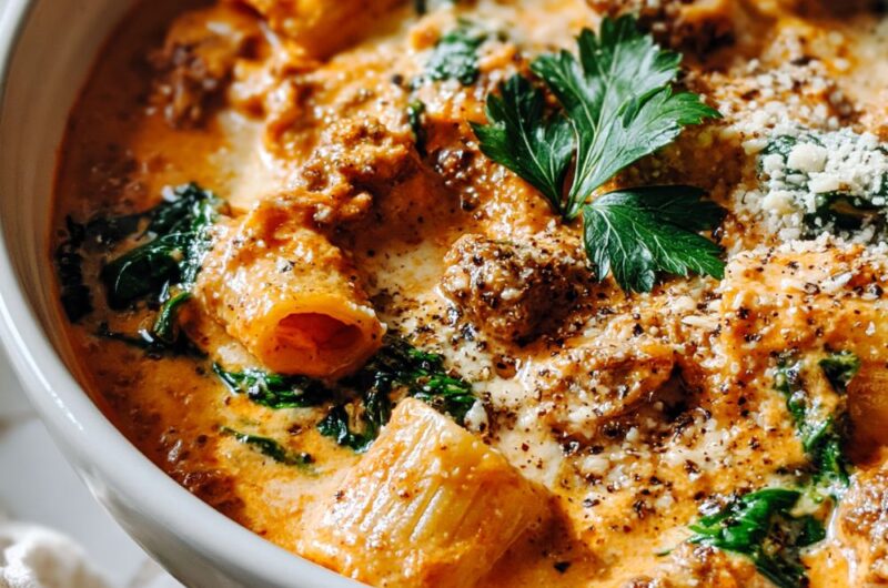 Italian Sausage Rigatoni Soup