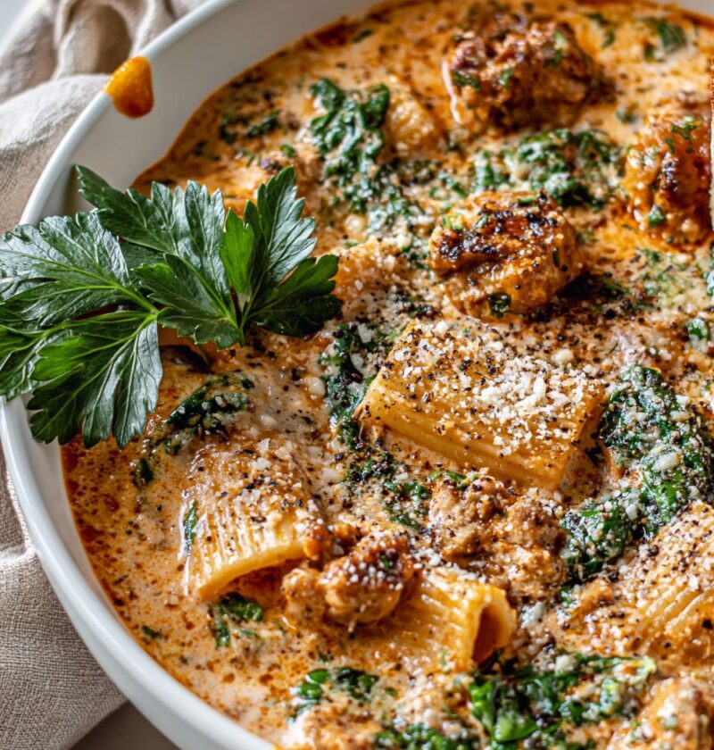 Italian Sausage Rigatoni Soup