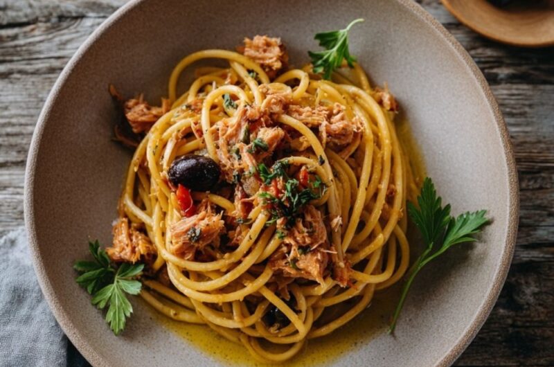 Italian Tuna Pasta With Olives And Capers