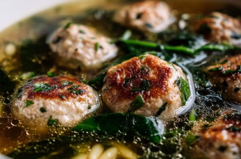 Italian Wedding Soup With Chicken Meatballs