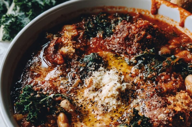Rustic Italian Tomato Bread Ribollita Soup