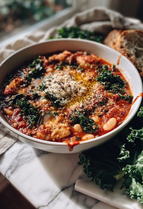 Rustic Italian Tomato Bread Ribollita Soup